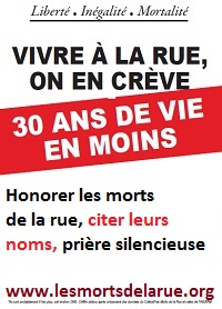 Les Morts de la Rue, association pour la mémoire et les funérailles digne des pauvres.