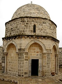 Chapelle de l'Ascension de notre Seigneur, Jésus-Christ, au Ciel. 810 m. sur le mont des oliviers. 