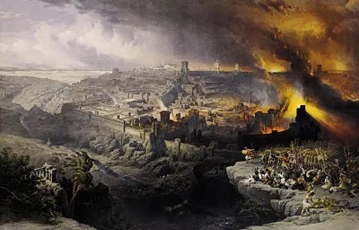La destruction du Temple de Jérusalem, par Titus en le 8 septembre 70