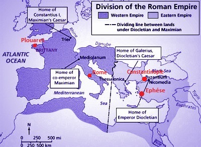 Division de l'empire chrétien du temps de Decius, qui reignait près d'Ephese