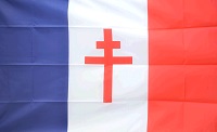 Le drapeau de la France Libre sous l'occupation allemande, choisi par le général Degaulle.