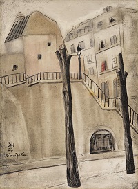 Léonard Tsuguharu Foujita : peintures des escaliers de la Butte Montmartre.