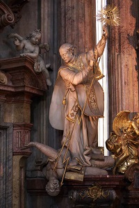 Saint Ignace terrassant la Réforme protestante, Basilique saint-Nicolas, Prague.