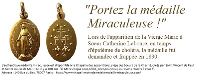 La médaille miraculeuse.